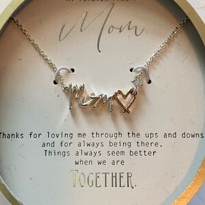 Silver 'Mom' Necklace